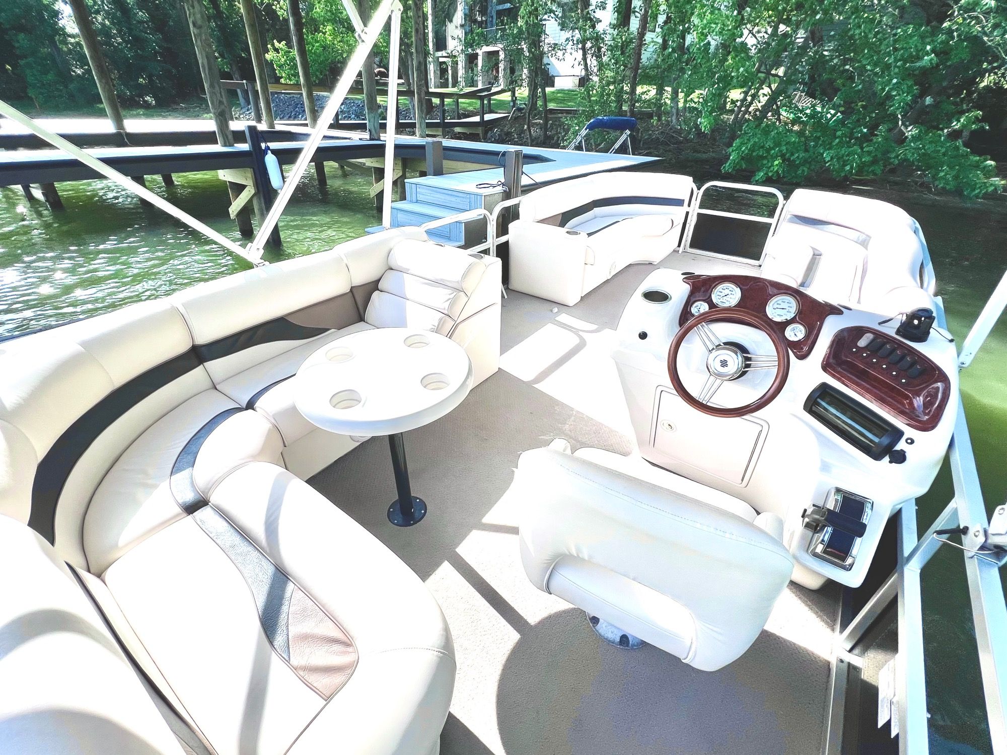 Open water and shoreline on Lake Wylie