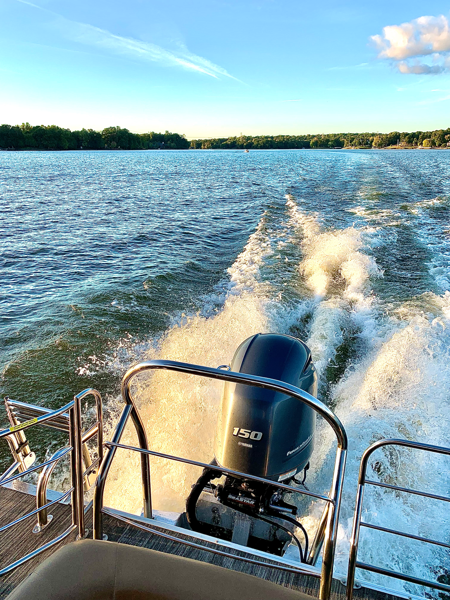 A guest enjoying the lake-day experience