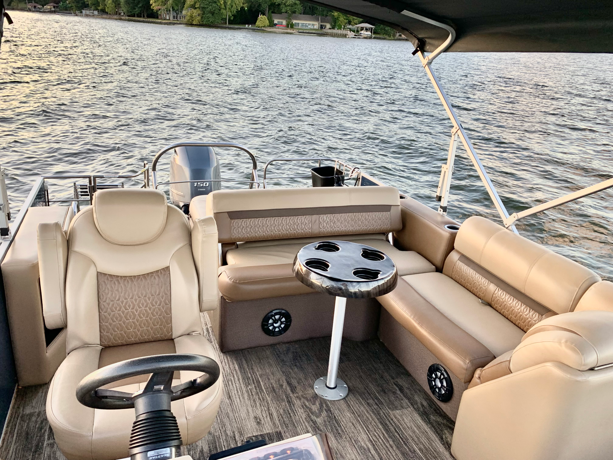 A wide view from the pontoon boat